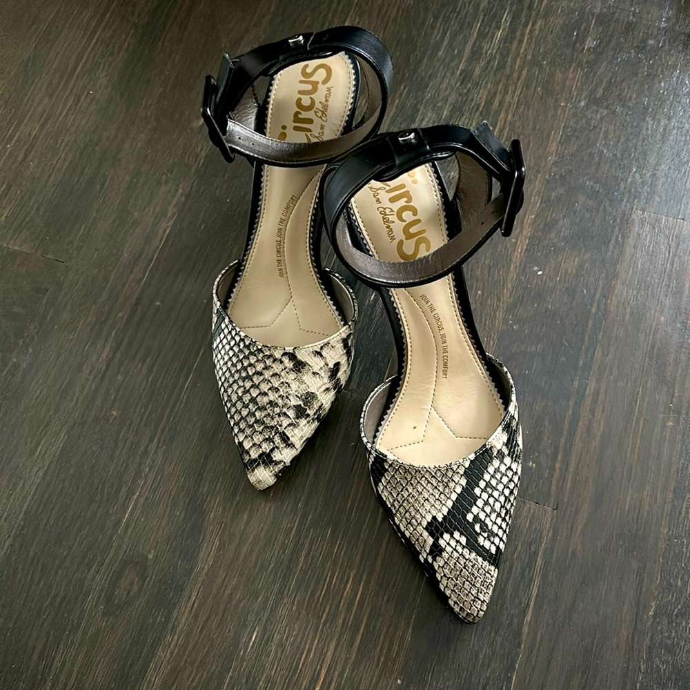Sam Edelman CIRCUS Ankle Pumps Pointed Toe 8.5 Stellito